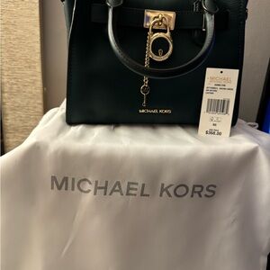Michael Kors Hamilton Small Satchel in the color Racing Green